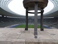 Berlin Olympic stadium\'s olympic flame. Royalty Free Stock Photo