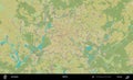 Berlin outlined, Germany. Topographic Humanitarian Royalty Free Stock Photo