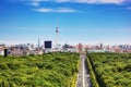 Berlin panorama. Berlin TV Tower and major landmarks Royalty Free Stock Photo