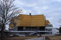 Berlin Philharmonic with construction outside