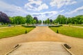 Berlin Potsdam Park Sanssouci, View of the pond of the palace garden, in the foreground part of the stone steps