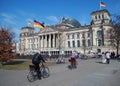 Berlin bike, Reichstag,tourista Royalty Free Stock Photo