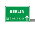 BERLIN road sign isolated on white