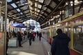 Berlin S-Bahn station train commuters