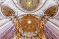 Berlin`s Cathedral colorful dome from below