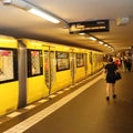 In Berlin`s subway, U-Bahn Berlin Royalty Free Stock Photo