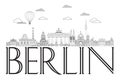 Berlin skyline line art 8