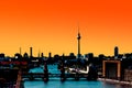 Berlin Skyline Panorama sunset