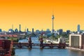 Berlin skyline sunset Royalty Free Stock Photo