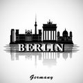 Berlin skyline. Vector city silhouette Royalty Free Stock Photo