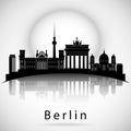 Berlin skyline. Vector city silhouette Royalty Free Stock Photo