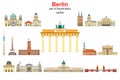 Berlin skyline vector 1 Royalty Free Stock Photo