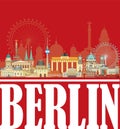 Berlin skyline vector 9 Royalty Free Stock Photo