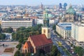 Berlin St. Marienkirche church city town skyline in Germany aerial view