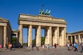 Berlin, Germany - Panoramic view of the Brandenburg Gate - Brandenburger Tor - at Pariser Platz square in historic quarter of West