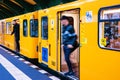 Berlin subway train at underground station