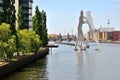 Berlin in summer at the river Royalty Free Stock Photo
