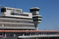 Berlin Tegel `Otto Lilienthal` Airport EDDT, TXL control tower and main terminal building Royalty Free Stock Photo