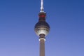 Berlin television tower in Alexanderplatz at dusk Royalty Free Stock Photo