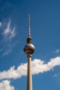 Berlin Television Tower on sunny summer afternoon