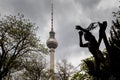 Berlin television twoer in Alexanderplatz Royalty Free Stock Photo