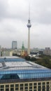 The Berlin Tower view from the Berlin Dome, on a cloudy day Royalty Free Stock Photo