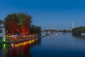 Berlin Spree River - Treptow Area - Insel der Jugend - Restaurants, Bars & Partys - Clublife Royalty Free Stock Photo
