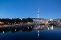 Berlin TV tower and River Spree Royalty Free Stock Photo