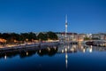 Berlin TV tower and River Spree Royalty Free Stock Photo