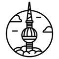 Berlin TV tower vector icon