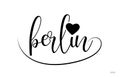 berlin typography text with love heart