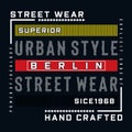 Berlin urban style typography design