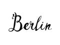 BERLIN. Word of calligrapic letters