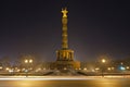 Berlin Victory Column At Night Royalty Free Stock Photo