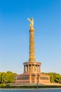 Berlin Victory Column with statue of Victoria in Berlin. Royalty Free Stock Photo