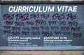 Berlin Wall East Side Gallery Curriculum Vitae graffiti Royalty Free Stock Photo