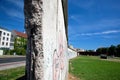 Berlin Wall Memorial with graffiti. Royalty Free Stock Photo