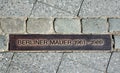 Berlin wall sign on the street, Berliner Mauer Royalty Free Stock Photo