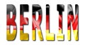 Berlin Word With Flag Texture
