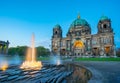 Berliner Dom landmark in Berlin city, Germany at night