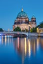 The Berliner Dom at night