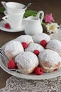 Berliner ( donuts ) with raspberry and jam filling