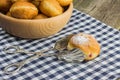 Berliner (doughnut) with strawberry jam