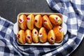 Berliner, homemade German Donuts with Raspberry Jam Royalty Free Stock Photo