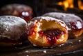 Berliner traditional donut. Generate AI