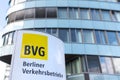 Berliner verkehrsbetriebe bvg sign berlin germany