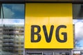 Berliner verkehrsbetriebe bvg sign berlin germany