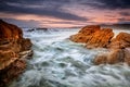 Bermagui rocky coastline Royalty Free Stock Photo