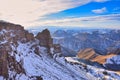 Landscape of the Bermamyt plateau at sunset Royalty Free Stock Photo