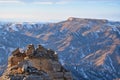 Hard rocks of the Bermamyt plateau Royalty Free Stock Photo